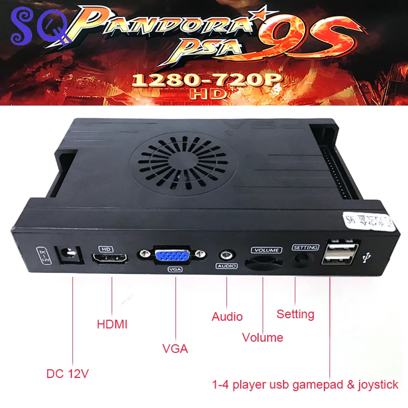 Naujos Pandora 9s 3D Lange 3160 1 Arcade Multigame Plokštė Pandora PSA PCB Žaidimo Lentos 3 4 Žaidėjai, VGA, HDMI Retro Konsolės