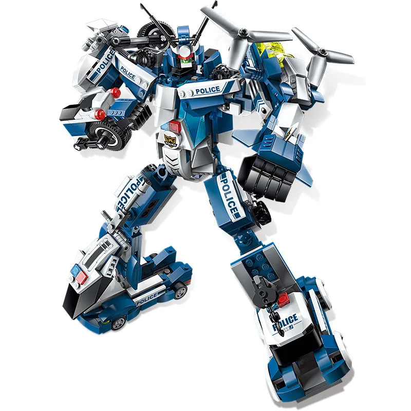 Apšviesti Blokų Transformacijos Robotas Kūrybos Meistras Siautėjo Kariai 577pcs SS Švietimo Plytų Žaislas Berniukui Dovana-Be Dėžutės