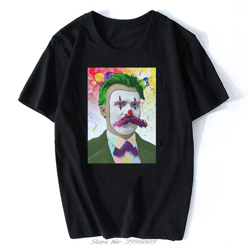 Linksmas Nihilizmo marškinėliai Klounas Vasaros trumpomis Rankovėmis, Medvilnės Naujas Mados T-Shirt Tees Viršūnės