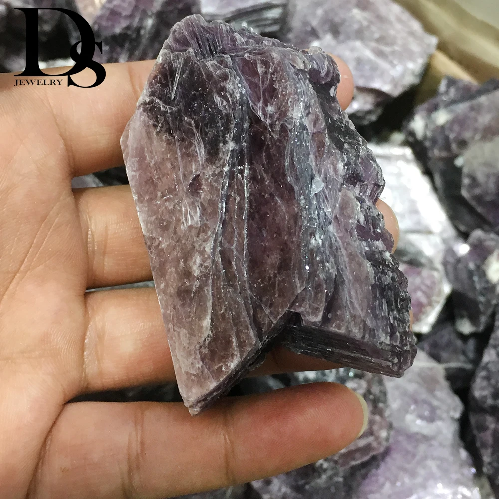 Gamtos Violetinė Žėručio Mineralų Raw Alyvinė Kristaliniai Lepidolite Grubus Monoclinic Egzempliorių Gydymo Apdaila
