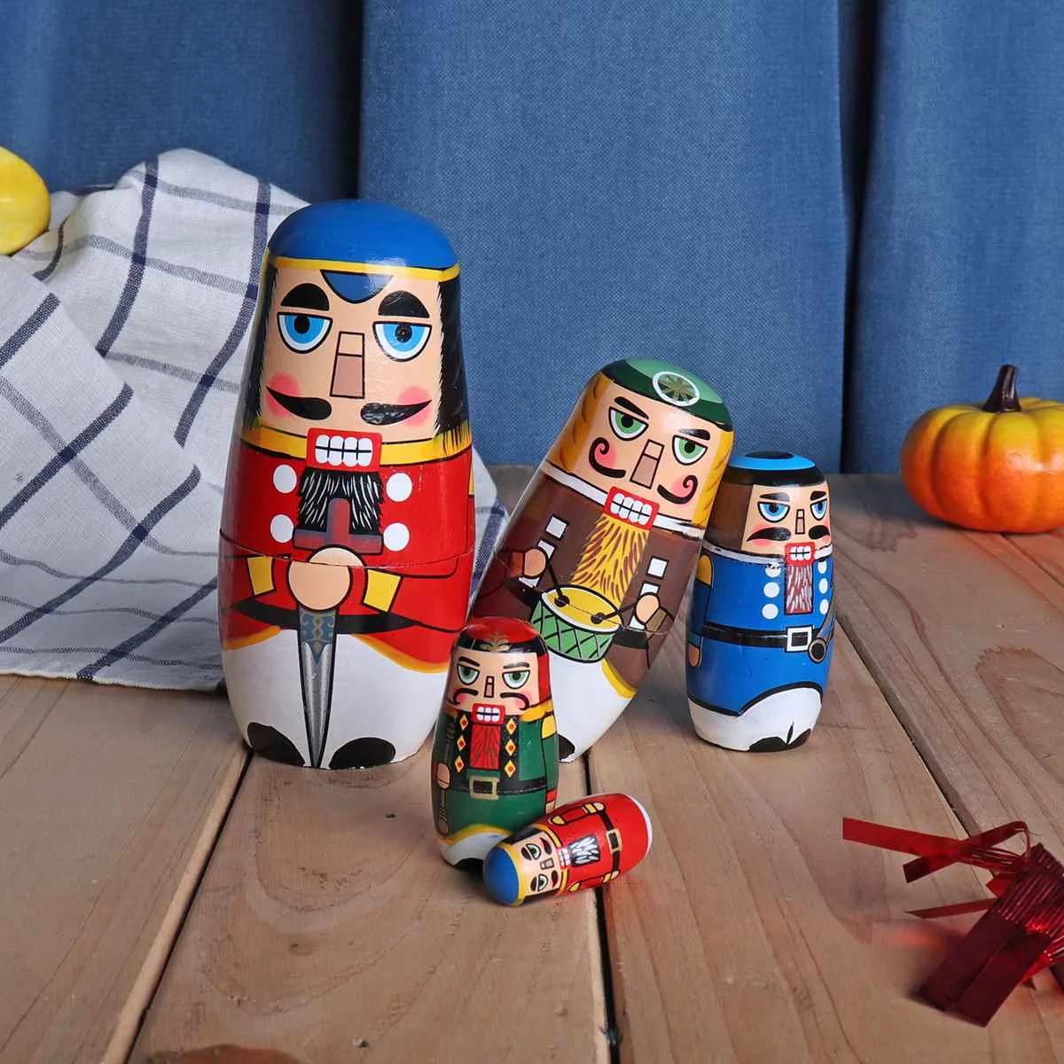 Rusijos Matryoshka Rankų Darbo Lėlės Christams Santa Lizdus Lėlės Rinkinys Matryoshka Lėlės, Žaislai, Namų Dekoro Vaikams Kalėdų Dovana