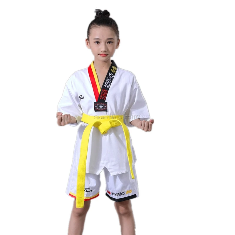 Tradicinis Taekwondo Vienodas Vaikų Taekvondo Kostiumas Dobok WTF Karatė Vienodų Drabužių Ilgas/trumpas Rankovės Fitneso Mokymo