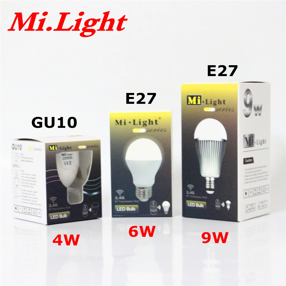 1 X Visiškai Naujos AC85-265V Orignial Mi Šviesos diodų (LED) Lemputė GU10 E27 WW CW LED Lempos 110V, 220V, 4W 6W 9W Šaltai Balta / Šiltai Balta LED lemputė