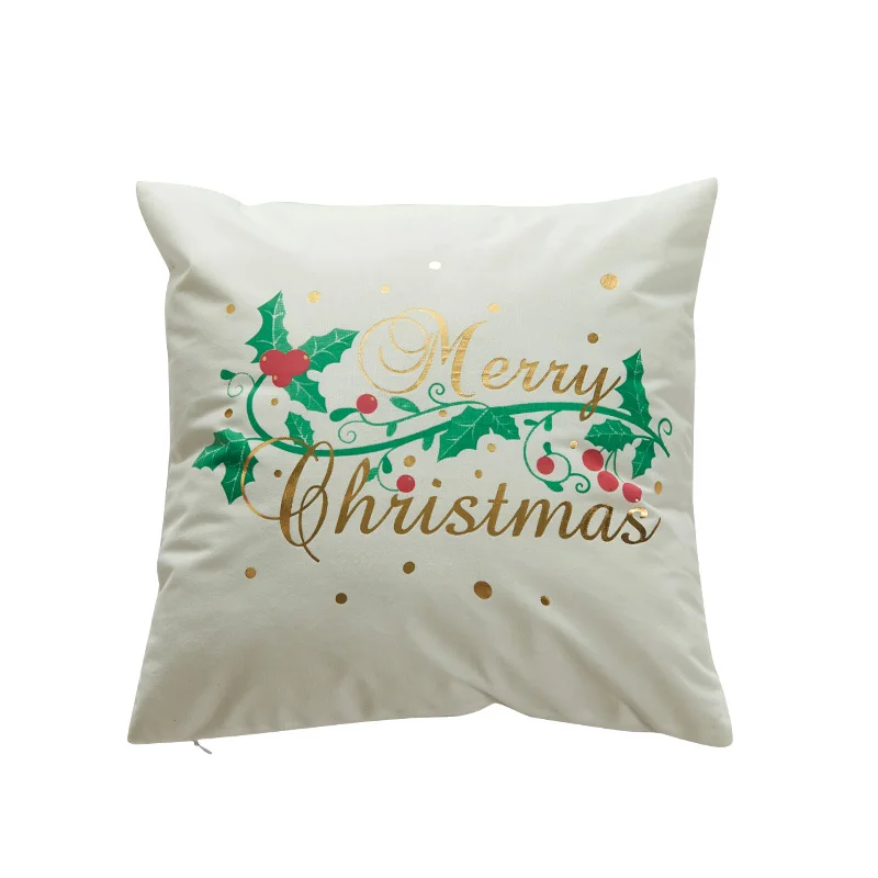 Naujas aukso žalia raudona Kalėdų sofos pagalvėlė padengti be vidinės karšto štampavimo cojines decorativos para sof pagalvę padengti dec X5