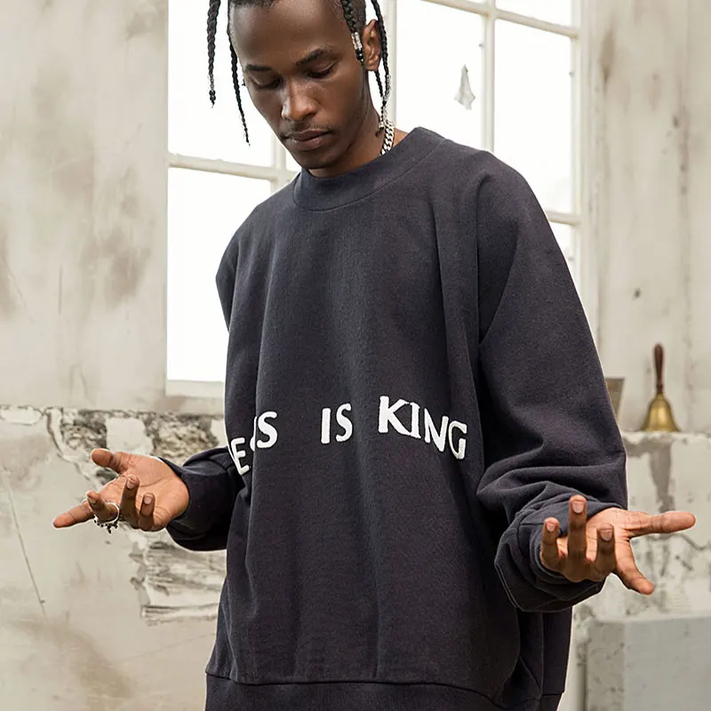 Jėzus Yra Karalius, Žmogus Fleece Series Hip-Hop Kanye West Puloveriai Derliaus Vyrams Streetwear Kendall Jenner Puloveriai Hoodies Moterims