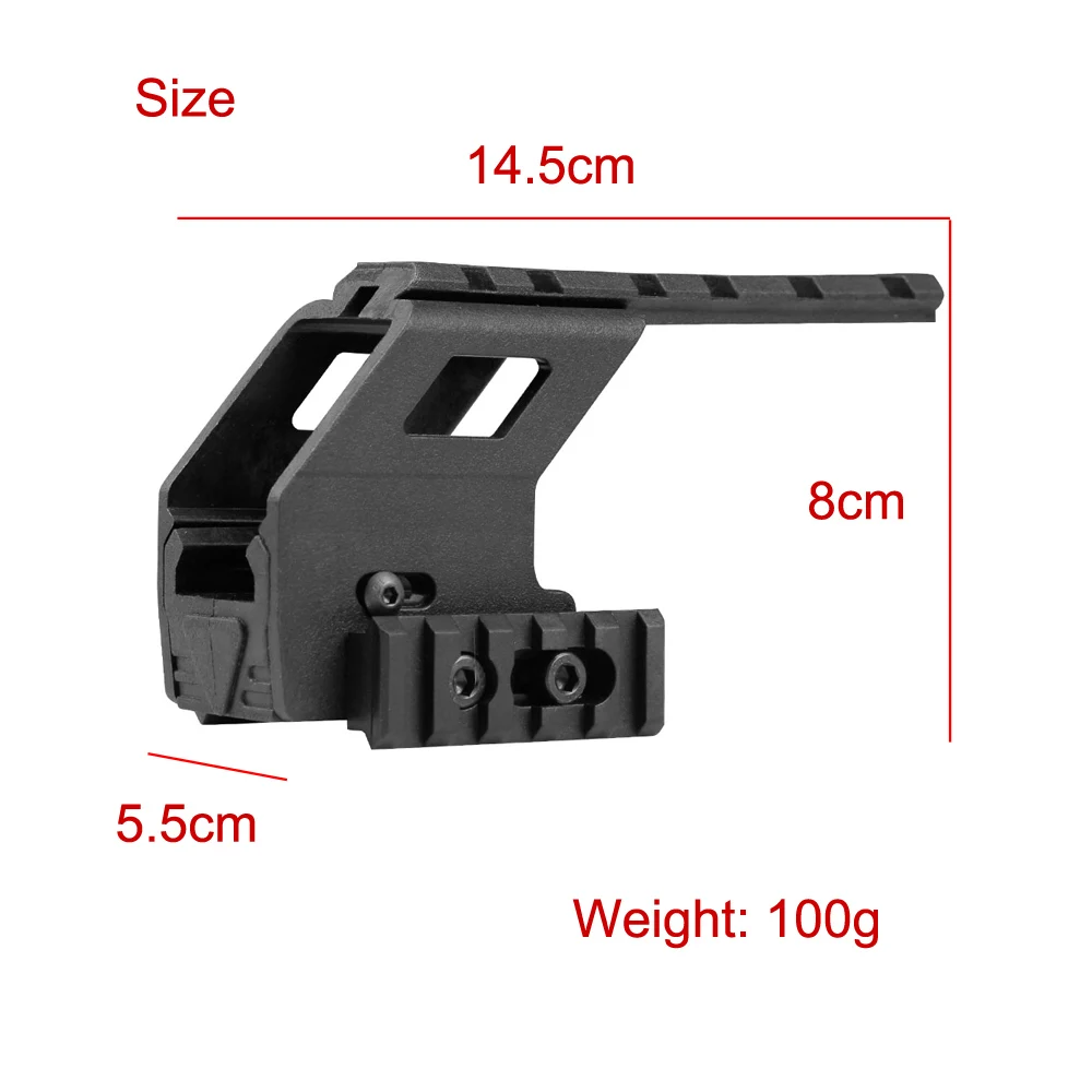 Taktinis Pistoletas Glock Žibintuvėlis akyse Geležinkelių Bazė Adapterio Sistemos tvirtinimas Glock Serijos G17 18 19 Ginklą Priedais Rinkinys