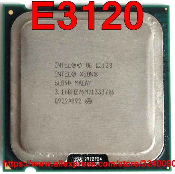 Originalus Intel Xeon CPU E3120 SLB9D Procesorius 3.16 GHz/6M/1333MHz Dual-Core Lizdas 775 nemokamas pristatymas lygi E8500