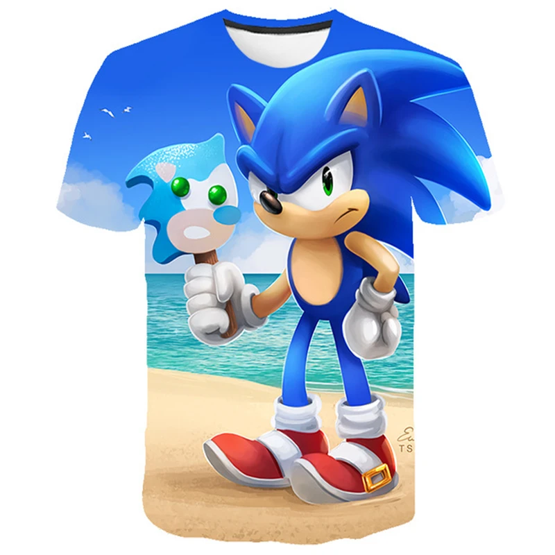 Sonic the Hedgehog Berniukų Marškinėliai Vaikams, Cartoon Marškinėlius Juokingi Marškinėliai Mergaitėms Vaiko Marškinėliai Vaikams Drabužių 2020 Naujas Tee Viršūnės