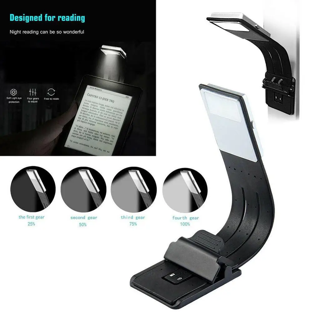 Nešiojamų Mini LED Skaitymo Knyga, Šviesa, Su Nuimamu Lankstus Įrašą USB Įkrovimo Lemputė Priemonė Pakurti eBook Skaitytojai
