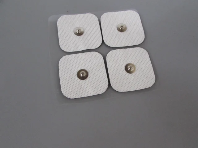 3.9 mm 100vnt savarankiškai sukibimas 5x5cm elektrodų pagalvėlės lipdukas Elektrodas Snaps už EMS/dešimtys Vienetas Compex Elektros Raumenų Stimuliatorius