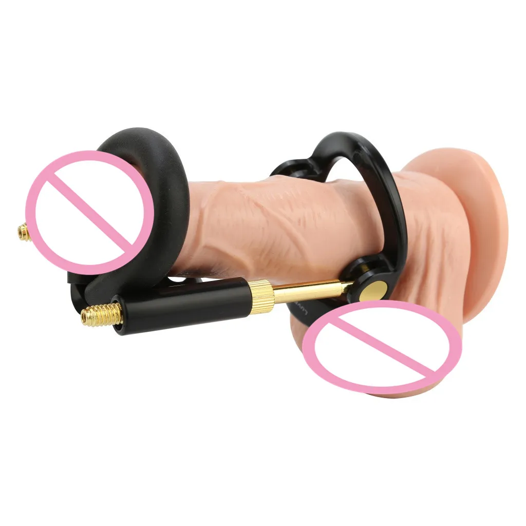 Sekso žaislai penio žiedas silikoninis vibratorius žaislai suaugusiems Penis Extender Hibridas Slankiklį Neštuvų Reguliuojamo Ilgio Strypų su Sriegiu H4