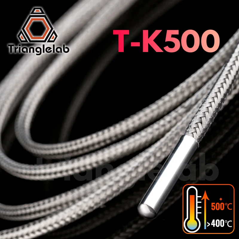 Trianglelab T-K500 Termopora jutiklis 500℃ PEI ŽVILGTELĖTI aukštos temperatūros 3D spausdinimas vulkanas E3D V6 HOTEND Temperatūros Jutiklis