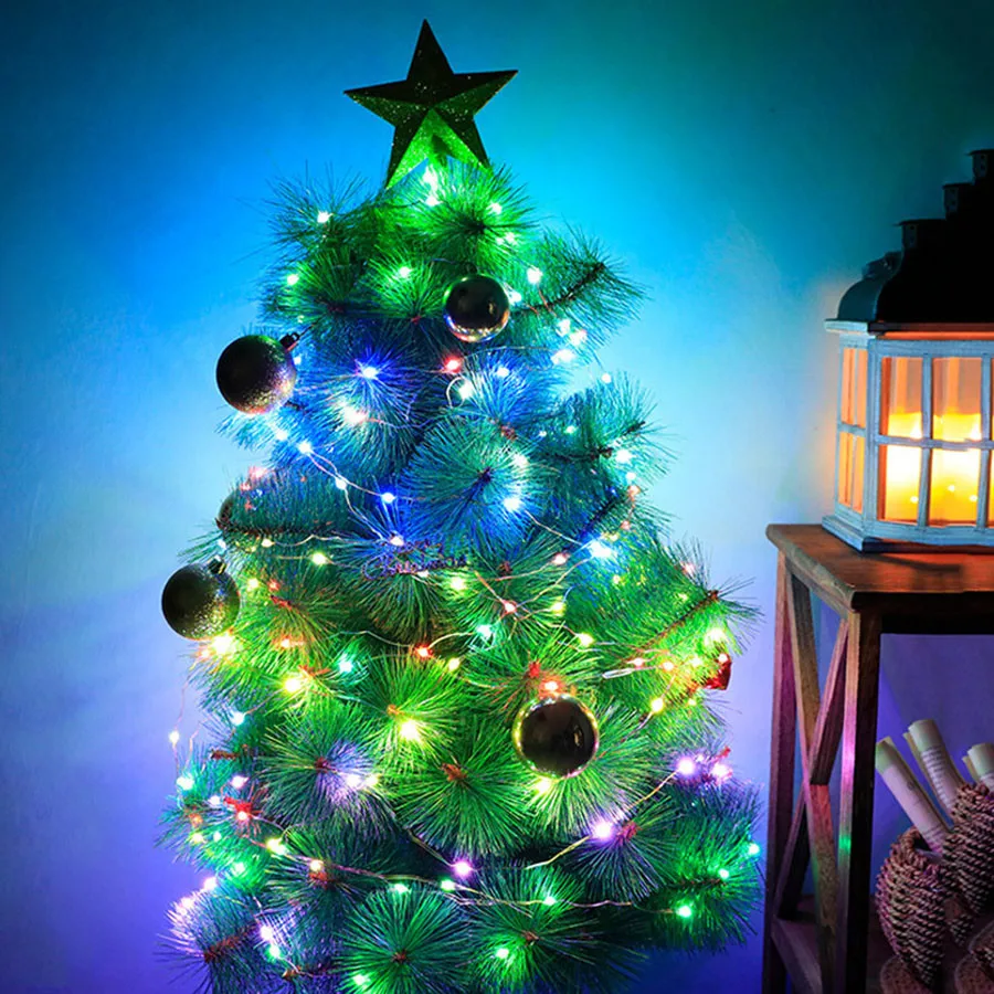 20M Smart RGB Kalėdų Eglutė Pasakų Šviesos Girlianda Vario Viela, LED String Light Su Nuotolinio Kalėdų Vestuves Atostogų
