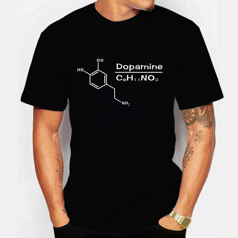 Laimė, Mokslas Chemija Medvilninius sportinius Marškinėlius, Fizikos, Biologijos Mėgėjams T-shirt Tees Vasaros Medvilnės Juodi Marškinėliai Vyrams Marškinėlius Viršūnes Vyras