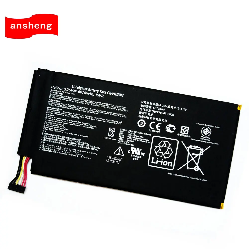 Aukštos Kokybės 5070mAh C11-ME301T/C11 ME301T baterija Asus Memo Pad Smart K001 10.1