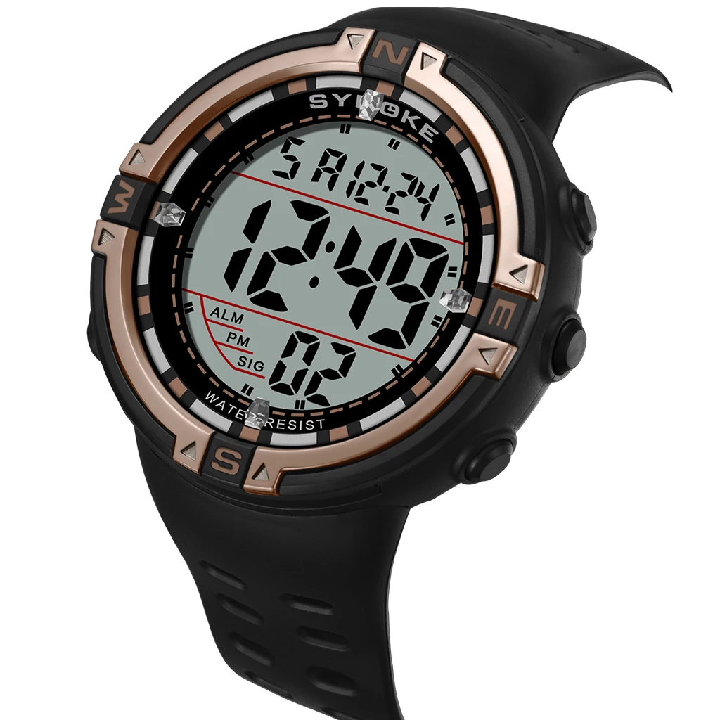SYNOKE Prekės Sporto Vyrų Laikrodžiai Žmogaus Gyvenimo Vandeniui Mados Atsitiktinis Skaitmeniniai LED Laikrodžiai Karinio Smūgio Laikrodžius Dovana Laikrodis