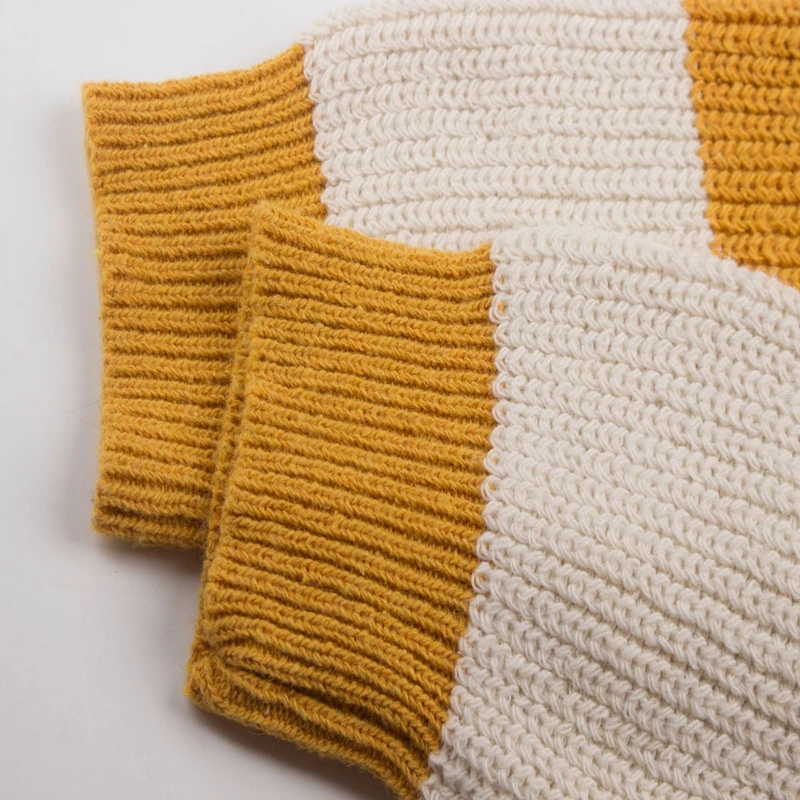 Rudens ir žiemos mados plius dydis moterų megztinis 4XL 5XL 6XL 7XL 8XL megztinis, striukė atsitiktinis apvalios kaklo seksualus dryžuotas krūtinė 130CM