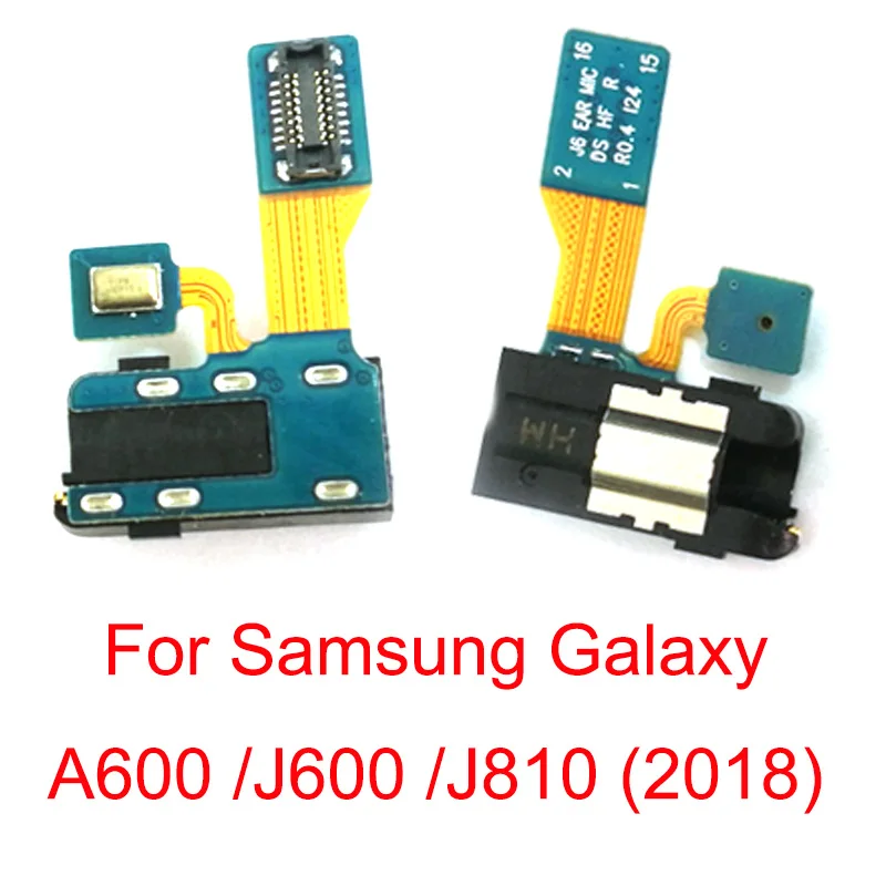 10VNT Ausinės Ausinių Lizdas Garso Flex Kabelis Samsung Galaxy A6 J6 J8 2018 A600 J600 J810 Mikrofonas Flex Kabelis Remontas Dalis