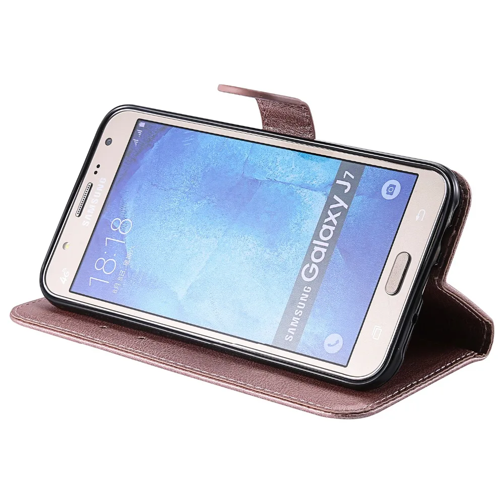 Apversti Odinis dėklas, Skirtas Samsung Galaxy J7 Neo J701M/J7 Nxt Duetų J701/J7 Core J701FZ/J 7 Duetų J700 Piniginės Paprastas Minkštas Telefono Dangtelį