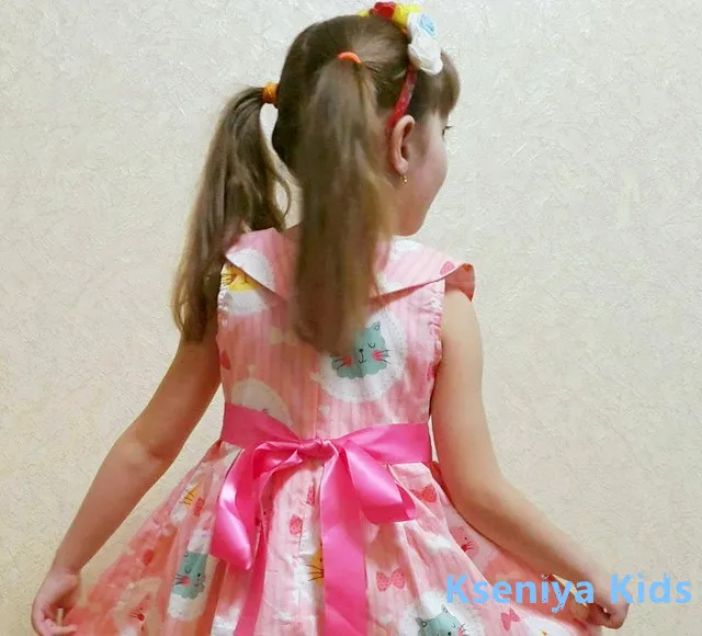 Kseniya vaikams Naujas Vasaros medvilnės mergaitėms 2-14 metų nemokamai mielas smėlio spalvos berankovė princesė suknelė mados mergina vasaros suknelė 2017