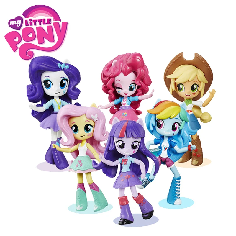 6 Mano Mažai Pony Equestria Princess Mini Lėlės, Žaislai pinkie pie vaivorykštė brūkšnys twilight sparkle retenybė Mergaičių Vaikams