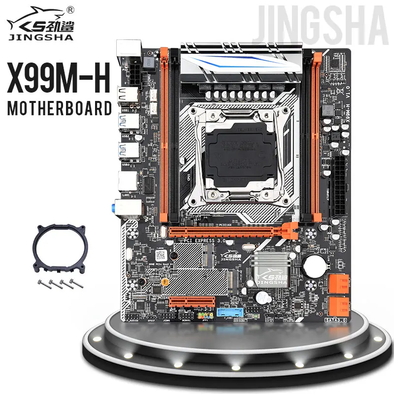 JINGSHA X99M-H Plokštė Komplektas Su 2*8gb=16GB DDR4 2133MHZ ECC REG RAM Ir Xeon E5 2680V3 Paramos USB 3.0 Sata Pcie 16X