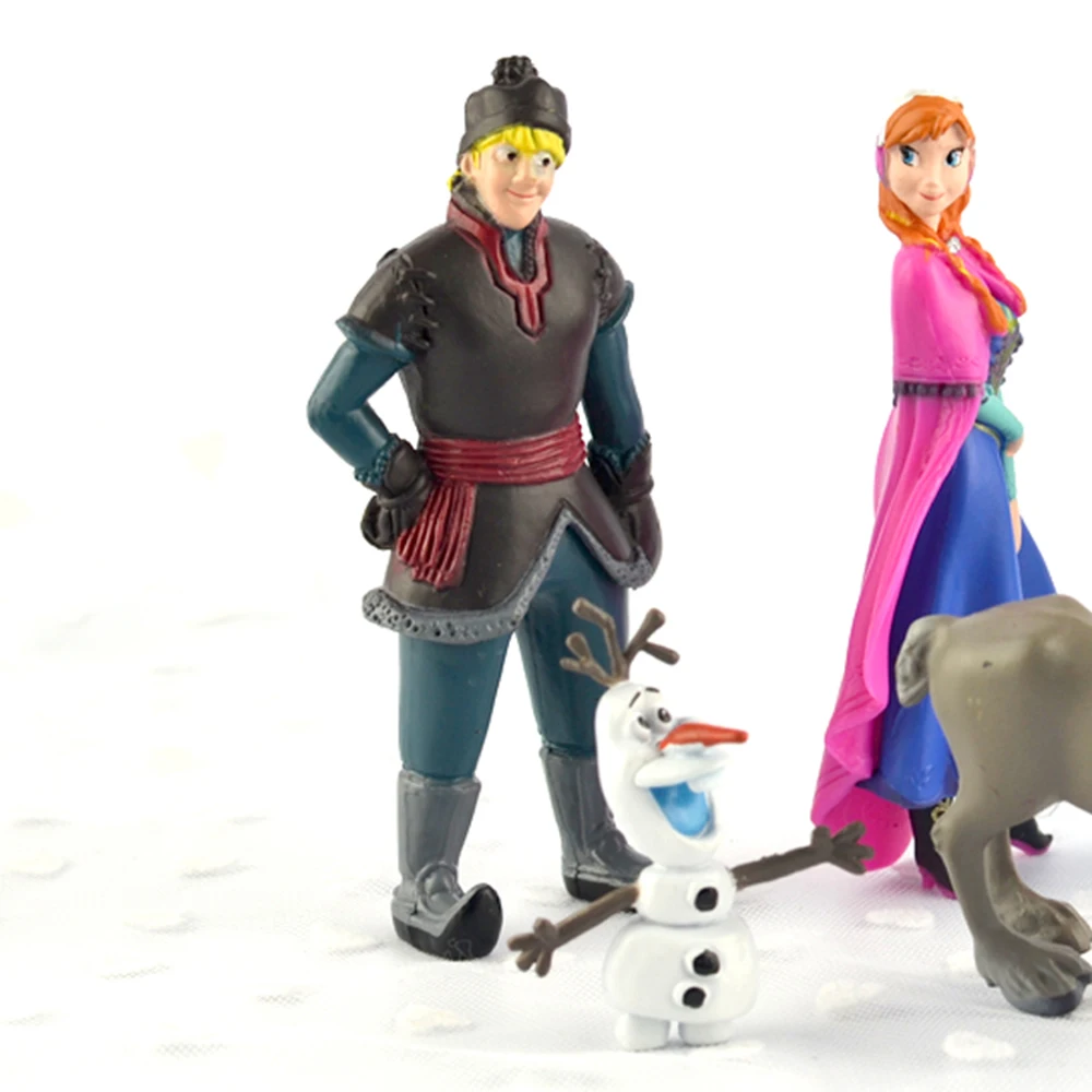 Disney Duomenys Princesė 10cm Anime PVC Veiksmų Skaičius, Kristoff Sven Olaf Užšaldyti Gimtadienio Žaislai Vaikams Kalėdų Dovanos