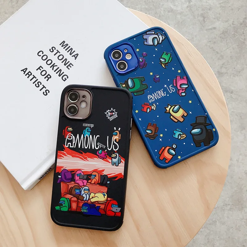 Tarp mūsų Žaidimas Modelio Telefono dėklas Skirtas iPhone 12 mini Pro 11 Max 7 8 Plus XS Max SE 2020 X XR Minkštas Viršelis Mielas Animacinių filmų Atvejais Rubisafe