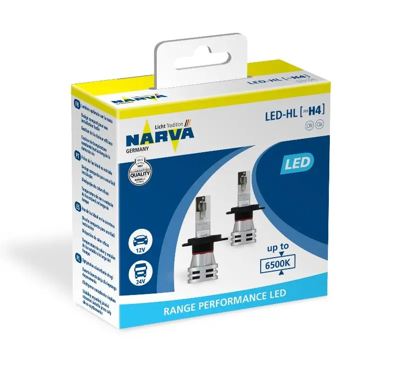 Nustatyti, LED lempos NARVA 18032 LED H4 RPL2 12 V/24 V 6500 K X2