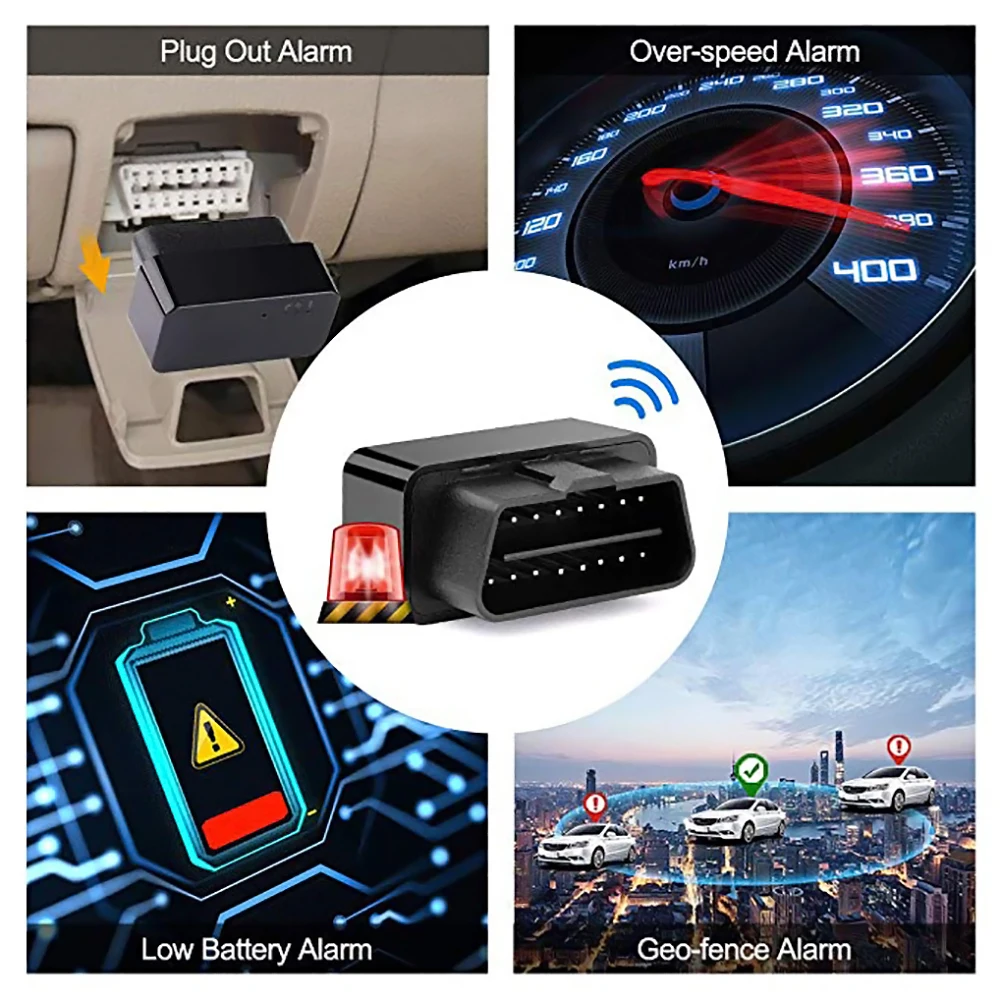 Auto OBD2 Plug & Play OBD Automobilinis GPS Seklys Su GPS vietos Nustatymo realaus laiko Stebėjimo Kištuką Iš Žadintuvas Kelis Signalizacijos Kompaktiškas Dydis