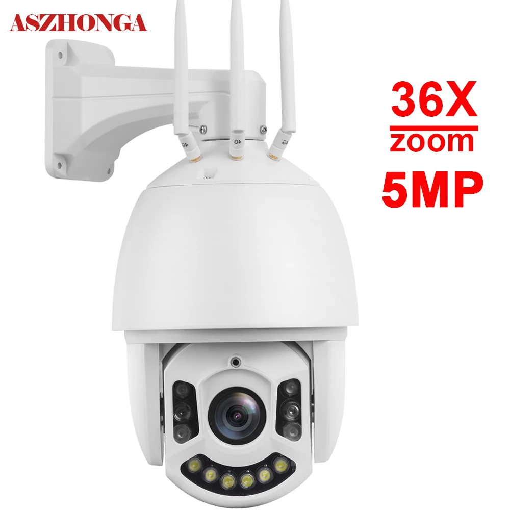 2MP 5MP PTZ Wifi Saugumo Kameros HD Wi-fi, 4G, 3G SIM Kortelę IP Kamera Lauko Speed Dome 36X Zoom, VAIZDO Stebėjimo Kameros 300M