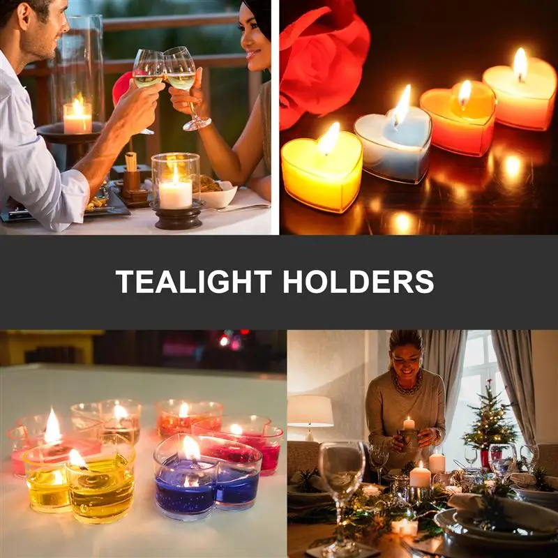Širdies Kvadratinė Tealight Turėtojas Taurės Žvakė Vaško Turėtojas Konteinerių Pelėsių Candlewicks Namuose Šalis, Vestuvių Dekoravimas