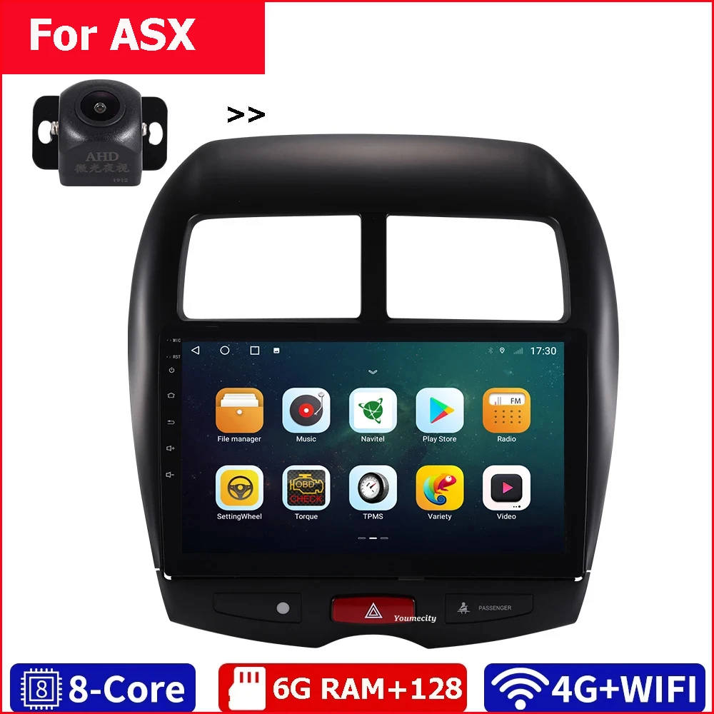 6G Ram+128G Rom/Wi-fi+4G/2Din Automobilio Radijo Garso Tabletę 
