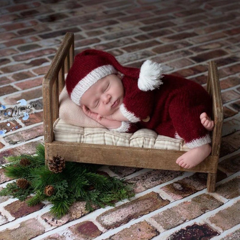 2vnt Baby Kūdikių Skrybėlę Romper Jumpsuit Nustatyti Kalėdų Tema Naujagimių Fotografijos Rekvizitai Kūdikių Nuotraukų Fotografavimo Kalėdos Kostiumų Komplektai