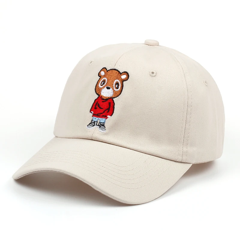 Nuolatinis lokys tėtis skrybėlę Kanye West Jūs Medvilnė, siuvinėjimo Beisbolo kepuraitę Snapback Unisex Vasaros lauko, laisvalaikio kepurės