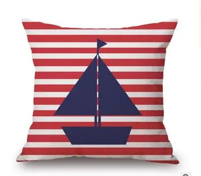 Viduržemio jūros Tamsiai Mėlynos Jūros Inkaro Laivo Vairą Pagalvėlė Padengti Kompasas pagalvės užvalkalą pagalvės dangtelis sofa namų almofadas