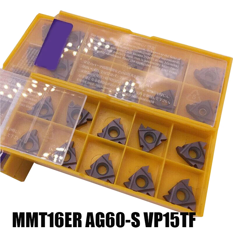 MMT16ER AG60 VP15TF MMT16IR AG60 VP15TF karbido įdėklai Sriegis pjovimo staklės, įrankiai, frezavimo tvarkymo priemonė nerūdijančio plieno