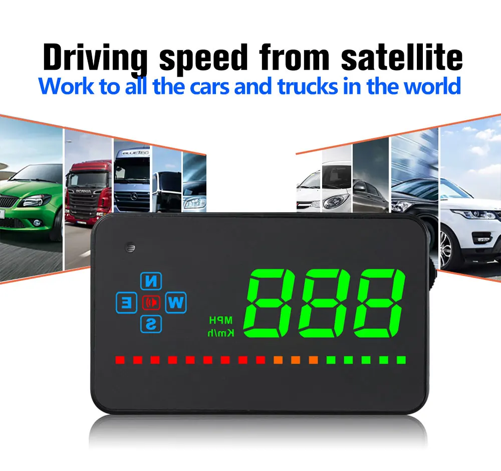 Head Up Display Automobilių HUD GPS Spidometro Greitis Vandens Temp Skaitmeninis Greičio Įspėjimo prekinis, galinis Stiklo Projektorius Auto Navigacijos Naujausias