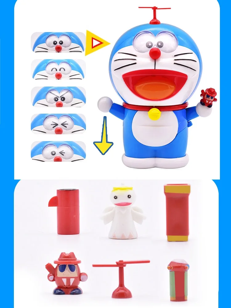 Kawaii Doraemon Modelio Rinkinio Dvasios Veidą, Akis Pav Žaislai Gyvūnų Veiksmų Robotas, Skirtas Kūdikių, Vaikų Berniukas Gimtadienio Dovanų Kolekcija