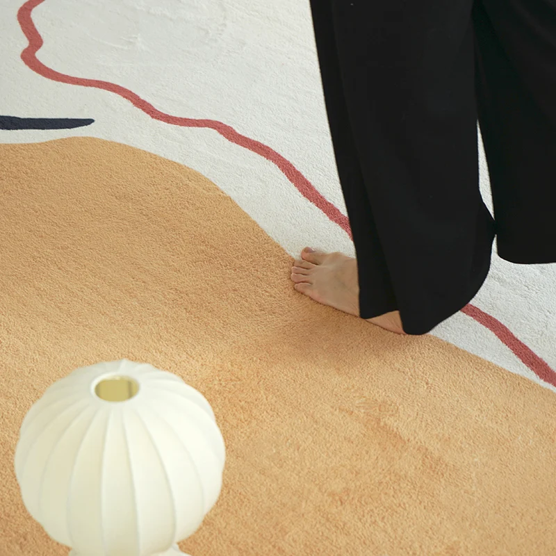 Modernaus stiliaus abstraktus modelis vilnos audinys geometrinio meno sritis kilimas , INS populiarus apdailos kavos staliukas grindų kilimėlis
