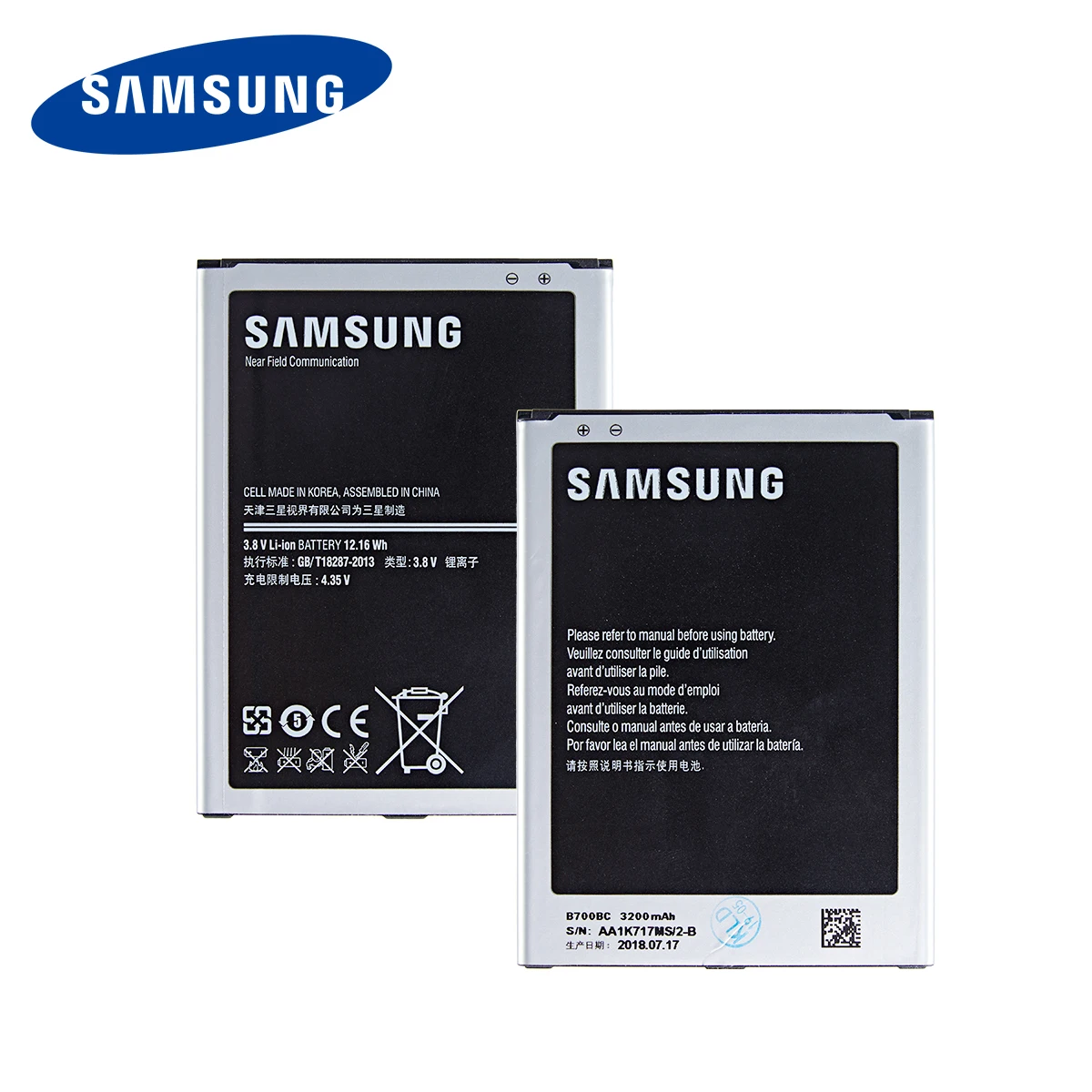 SAMSUNG Originalus B700BC B700BE/BU baterija, 3200mAh Samsung Galaxy Mega 6.3 i9200 I9208 i527 i525 I9205 P729 T2556 L600 I9202