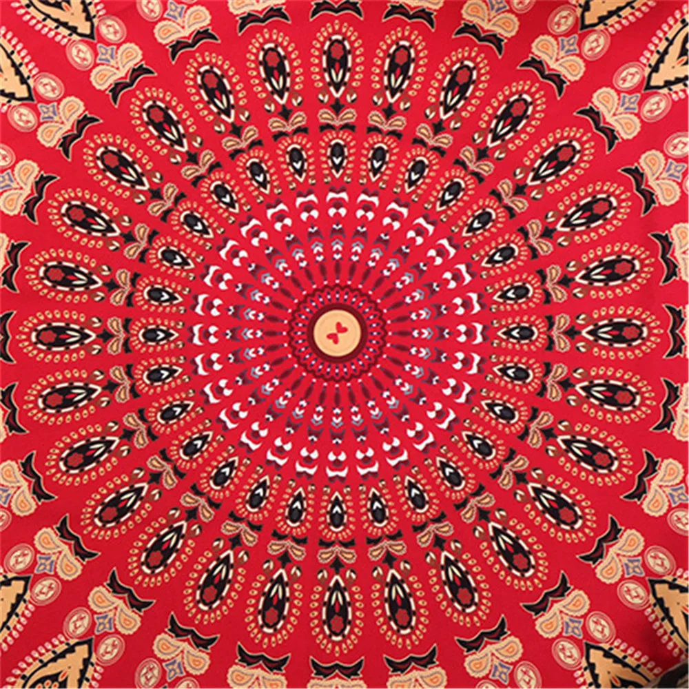 Raundas Hipių Mandala Povas Gėlių Indijos Gobelenas Sienos Kabo Bohemijos Paplūdimio Rankšluostį Poliesteris Plona Antklodė Jogos Skara Kilimėlis 150x