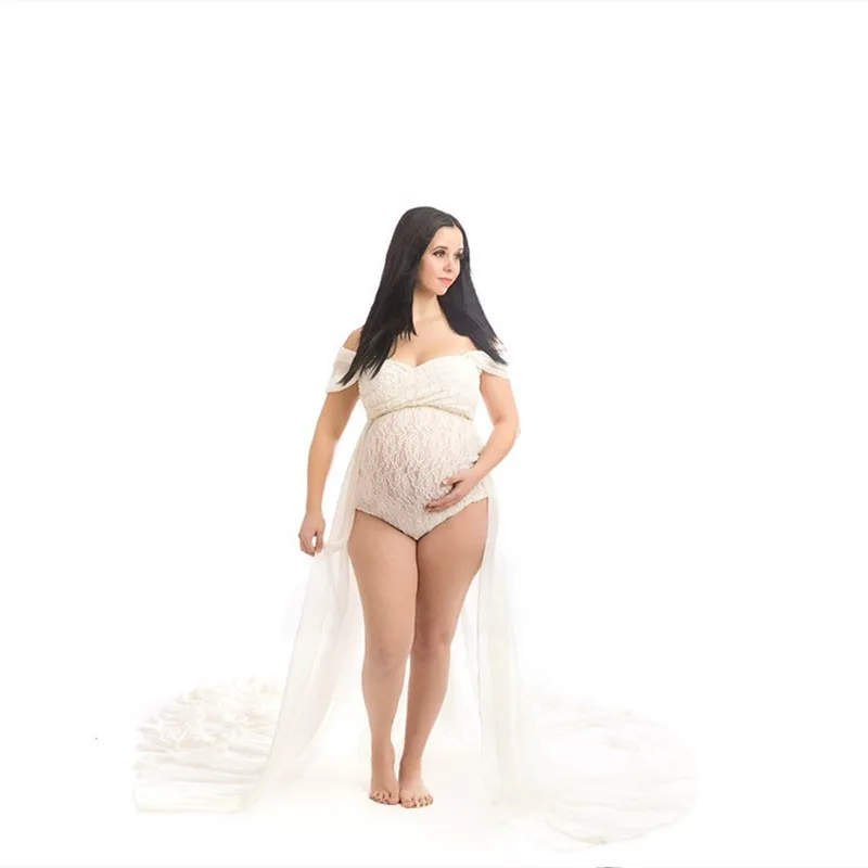 2020 Motinystės fotosesiją Bodysuits su Suknelės Slydimo Dirželis Bodysuit Dress Motinystės Bodysuit Suknelė Fotografijos Rekvizitai