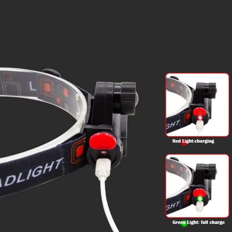 USB Mini priartinimas LED Žibintai priekinės galvos Žibintuvėlis Žibintų XPE COB Lauko Kempingas Priekiniams USB Įkrovimo naktinis Apšvietimas