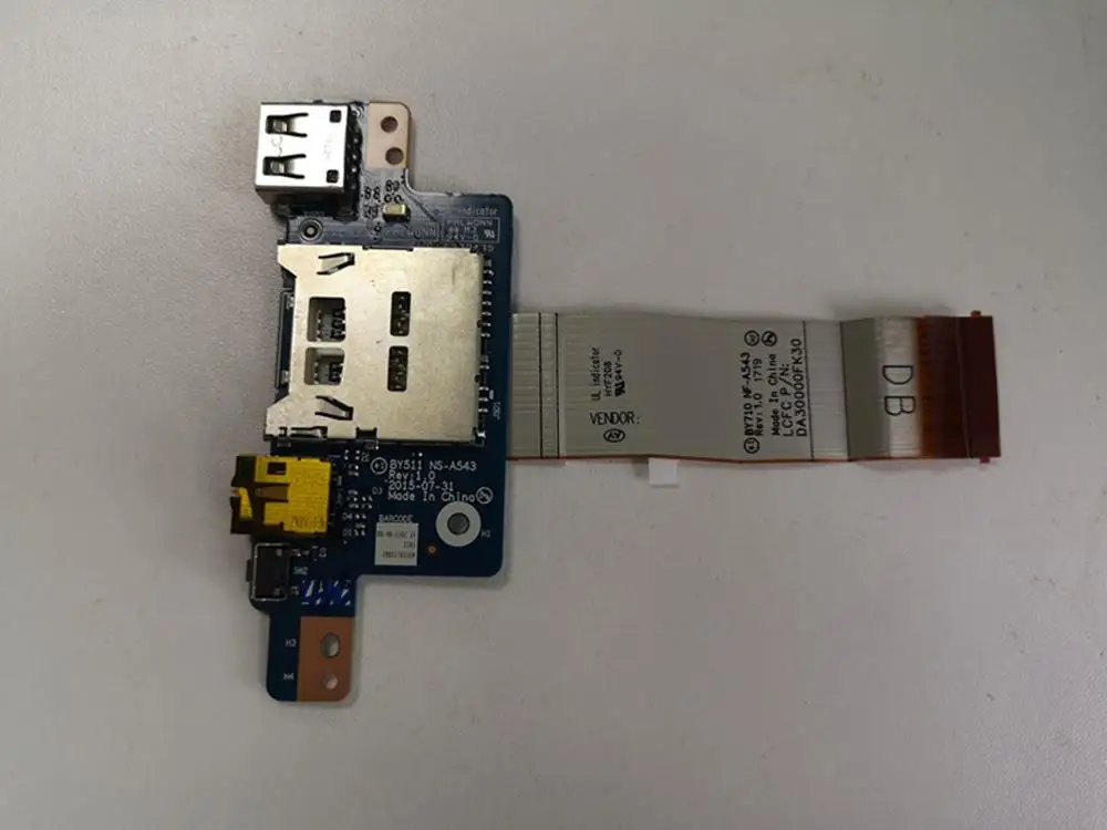 Lenovo IdeaPad Y700-15ISK Nešiojamas USB Audio Kortelių Skaitytuvas Valdybos +Kabelis NS-A543