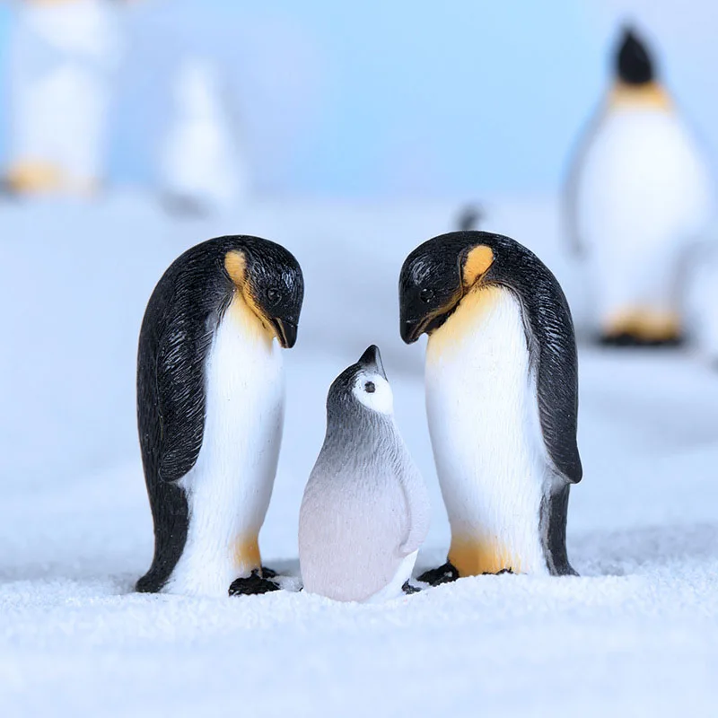 10VNT Pingvinas Poliariniai Antspaudas Statulėlės Gyvūnų Modelio, Pasakos Sodo Namų Dekoro Miniatiūriniai Ornamentas, Papuošimas 