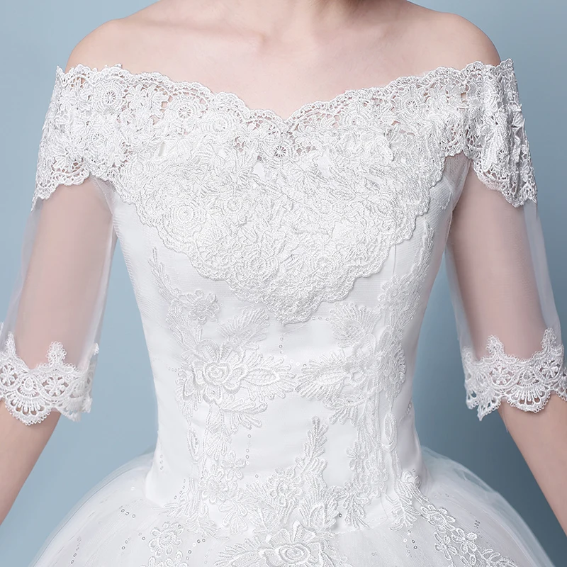XXN-071#Kamuolys Suknelė Valtis Kaklo plius dydis Užsakymą nėrinių balta Nuotakos vestuvių suknelė nėščiai moteriai pigūs didmeninė kinijos suknelės