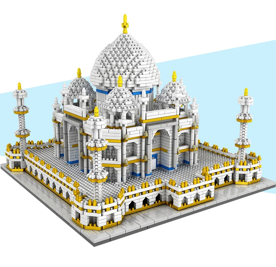 3950Pcs Žaislai Vaikams Kūrėjas Mini Blokų Pasaulyje Garsaus Architektūros Taj Mahal 3D Modelio kūrimą Švietimo Plytų Dovanos