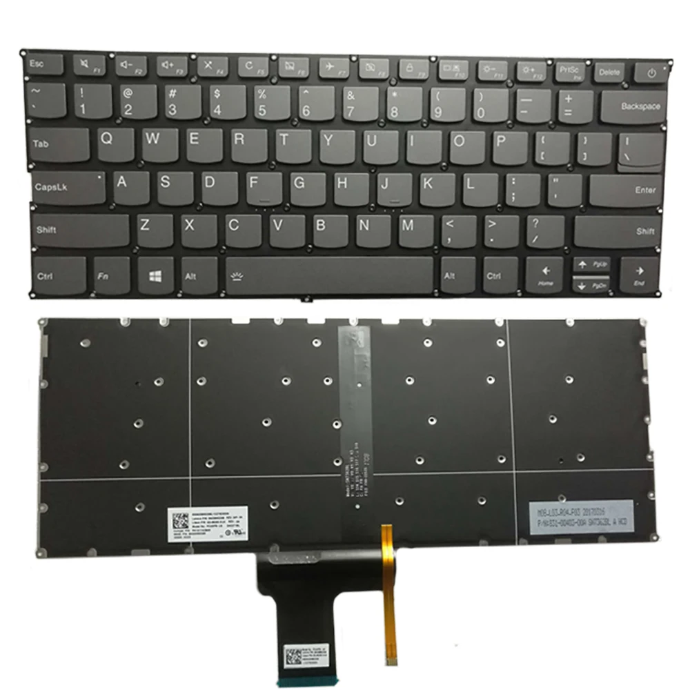 Naujas lenovo 720S-14 720S-14IKB serijos nešiojamas MUMS klaviatūra su foniniu apšvietimu be rėmelio 14
