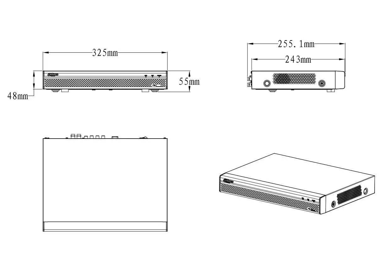 Dahua 8CH 16 Kanalų XVR Penta-brid 1080P Mini 1U Skaitmeninis Vaizdo įrašymo įrenginys Palaiko HDCVI/HAINAUT/TVI/CVBS/IP XVR5108HE-X XVR5116HE-X
